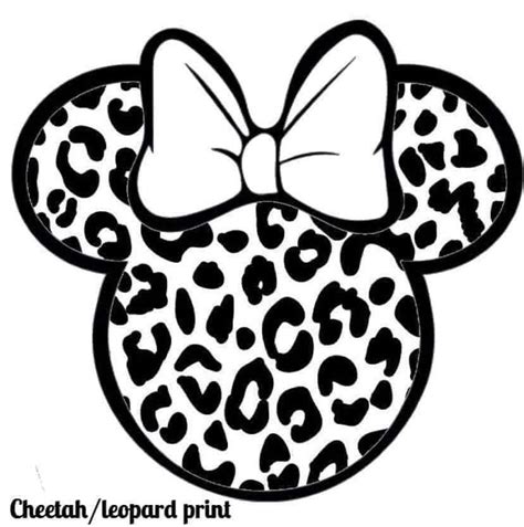 Cheetah leopard minnie mouse svg | Cricut projects vinyl, Silhouette
