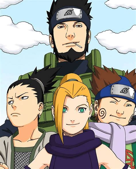 Team Ino Shika Cho And Asuma Sensei Anime Naruto Naruto Shippuden Anime