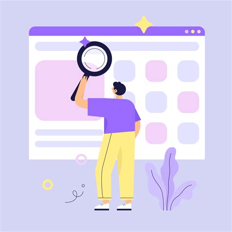 Man Searching Web For Information 694775 Vector Art At Vecteezy