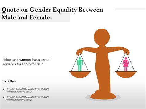 Quote On Gender Equality Between Male And Female Ppt Powerpoint