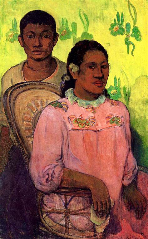 Tahitian Woman And Bay By Paul Gauguin Paul Gauguin Gauguin