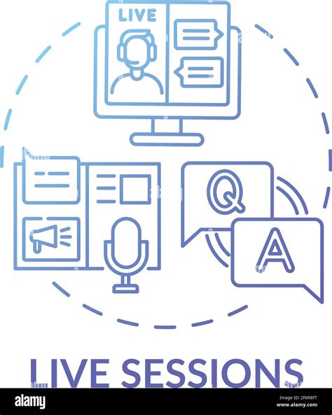 Live Sessions Concept Icon Stock Vector Image And Art Alamy