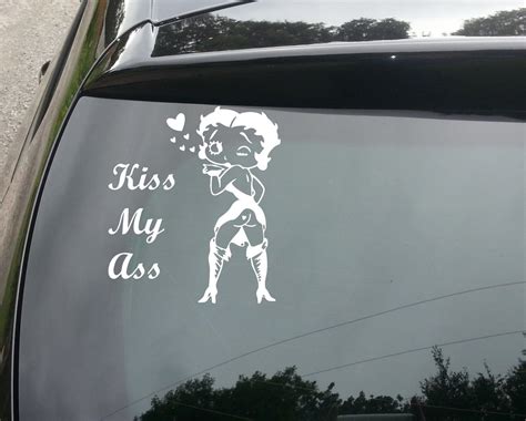 betty boop kiss my ass car van window decal