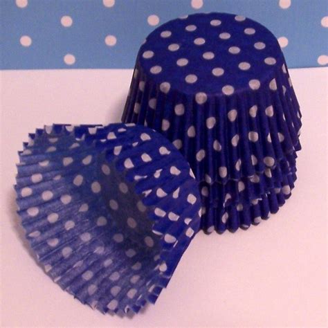 Blue Polka Dot Cupcake Liners Choose Set Of 50 Or 100 Etsy