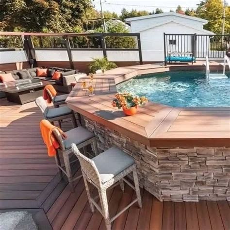 20 Epic Above Ground Pool With Deck Ideas Backyard Pool Small Backyard Pools Swimming Pools