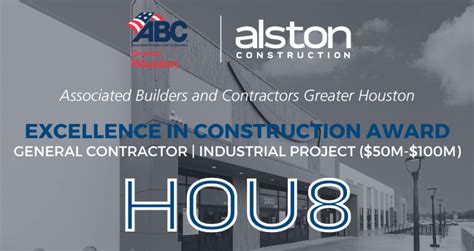 Houston Office Awarded An Abc Excellence In Construction Award For Hou8