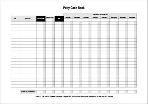 Microsoft Excel Templates 8 Petty Cash Log Excel Templates