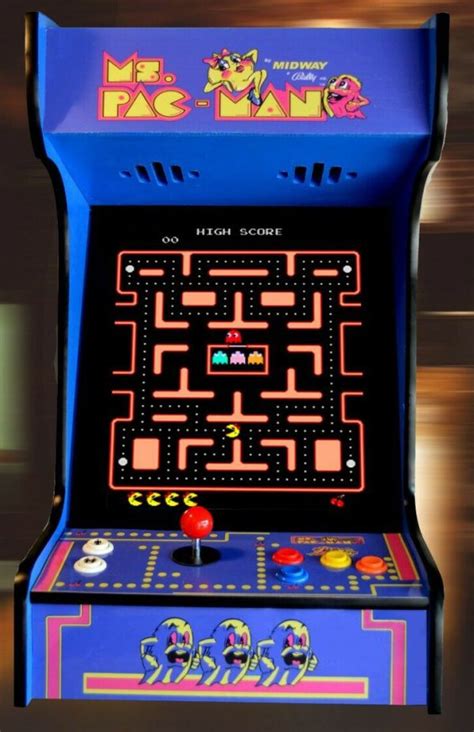 Arcade Machine Blue Ms Pac Man Tabletop With 60 Classic Games Free
