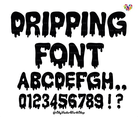 Dripping Font Svg Dripping Alphabet Dripping Cut Files Etsy Images