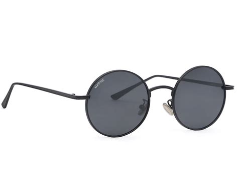 Hi Tek Alexander Oval Sunglasses Black Metal Frame Polarized Lens Steampunk Gothic Vampire Uisex