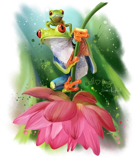 I Love Frogs By Kajenna On Deviantart Frog Art Tree Frog Tattoos Frog