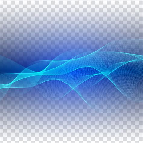 Abstract Blue Wave Design On Transparent Background 281178 Vector Art