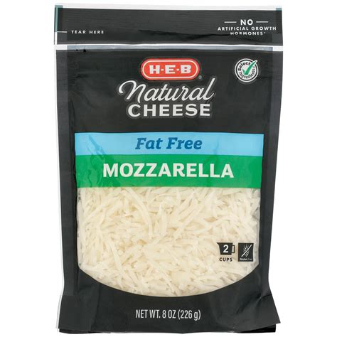 H E B Fat Free Mozzarella Shredded Cheese Shop Cheese At H E B