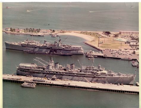 Submarine Tenders Uss Sperry As 12 And And Uss Nereus As 17 Moored