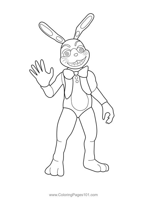 glitchtrap fnaf coloring page  kids   nights  freddys printable coloring pages