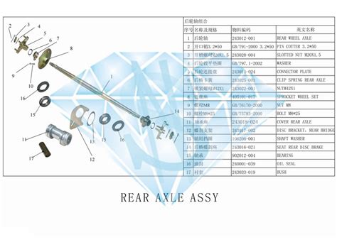 ATV Rear Axle Assembly ATV 250BS China Atv Parts And Atv Spare