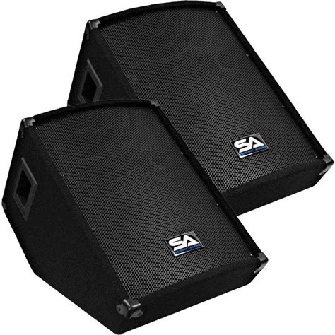 12 Inch Floor Monitors Studio Stage Monitor Wedge Style Pair Of