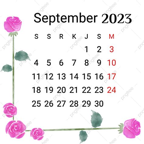 September 2023 Calendar Png Png Vector Psd And Clipart With