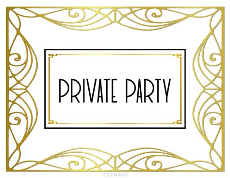 Printable Private Party Event Sign Rose Gold Art Party Decor Etsy Sweden