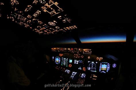 Live From The Flight Deck Boeing 737ng Flight Deck At Night Picture
