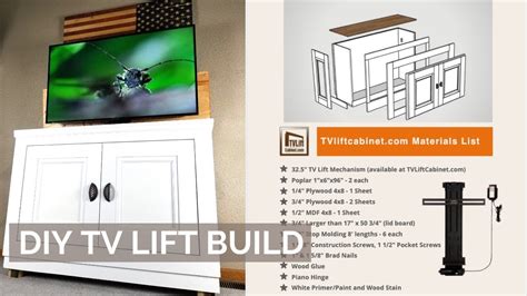 Diy Tv Lift Cabinet Build Free Step By Step Project Plan And Cut List