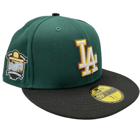 Los Angeles Dodgers New Era Custom Fw Green Side Patch 59fifty Fitted