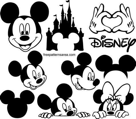 Craft Supplies And Tools Disney Svg Classic Mickey And Minnie Digital