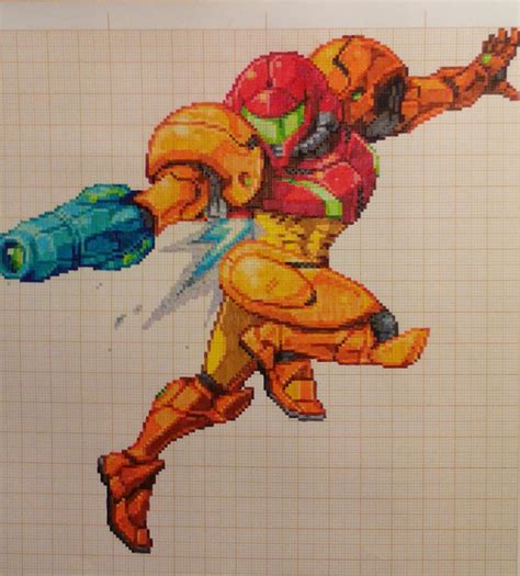 Pixel Art Super Smash Bros Samus By Paintpixelart On Deviantart