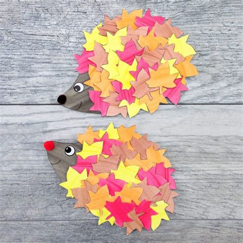 This Cute Paper Leaf Hedgehog Craft Is Perfect For Fall Kids Of All