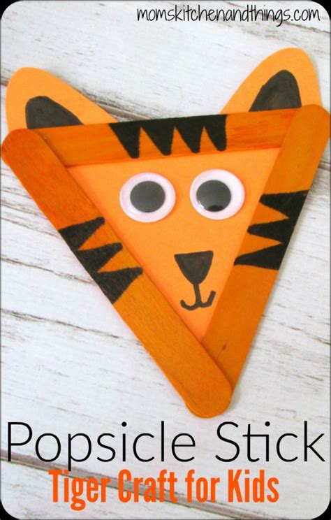 Popsicle Stick Tiger Craft For Kids Crafty Morning
