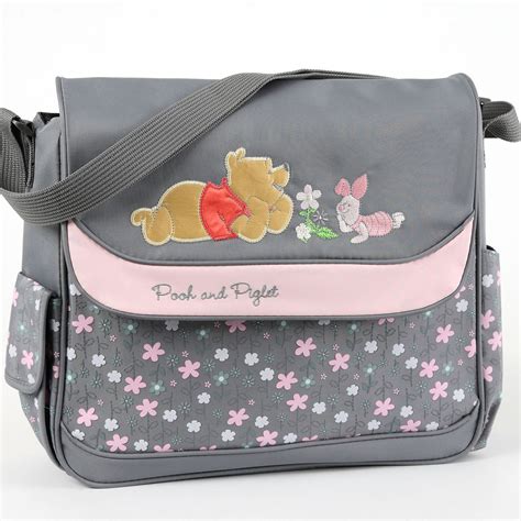Winnie The Pooh Large Diaper Bag Pink And Gray Baby Girl Diaper