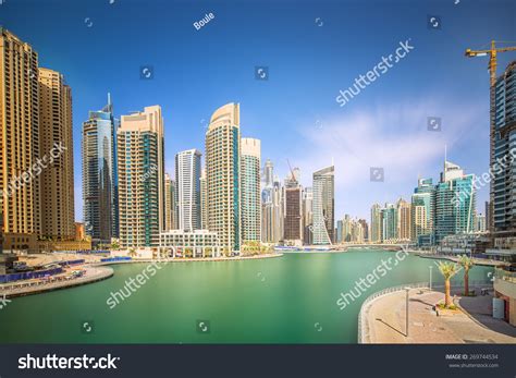 Beauty Panorama Skyscrapers Dubai Marina Uae Stock Photo 269744534