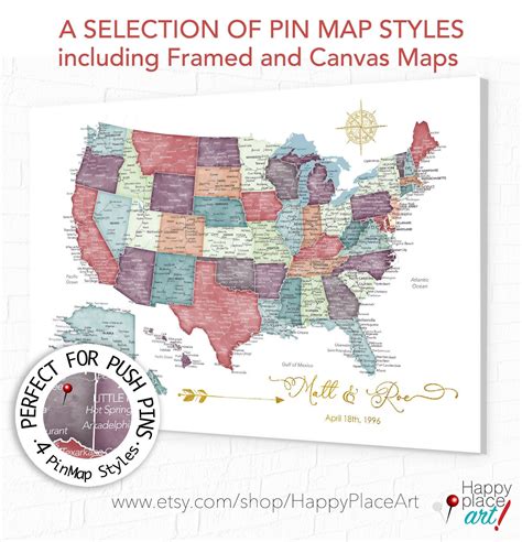 Usa Travel Map For Push Pins Detailed United States Map With Main