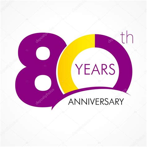 Logo 80 Años Aniversario Stock Vector By ©koltukovalek 75198899