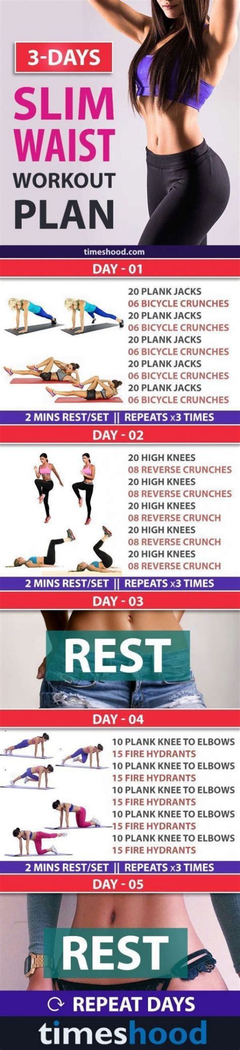 How To Get Slim Waist Fast Try This 3 Days Best Workouts For Tiny