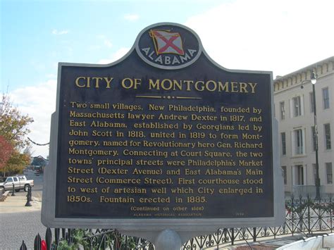 City Of Montgomery Historic Marker At The Court Square Fou Flickr