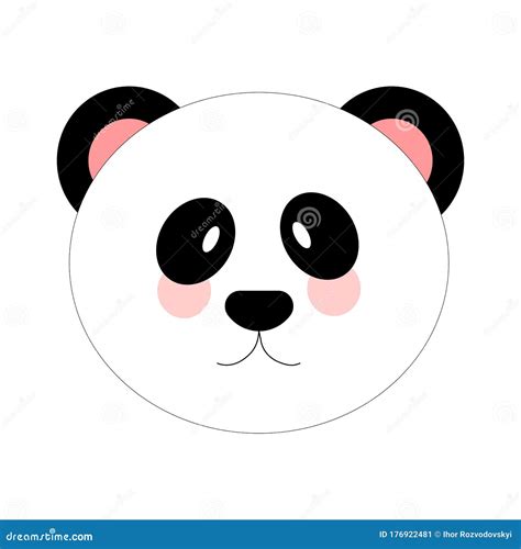 Cute Panda Face Vector Eps 10 Stock Illustration Illustration Of