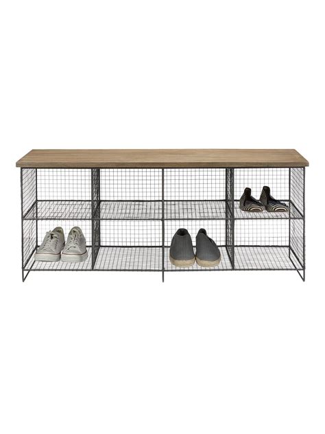 These shoe cabinets and racks will help you tame the clutter in your home while, in some cases, also providing you with an attractive piece of furniture. John Lewis & Partners Restoration Shoe Bench, Grey | Shoe ...