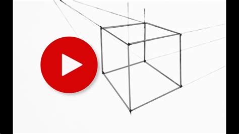 How To Draw A Cube In Two Point Perspective Youtube