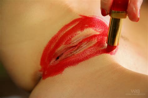 Blonde With Bright Red Lipstick Likes It Thick And She Is