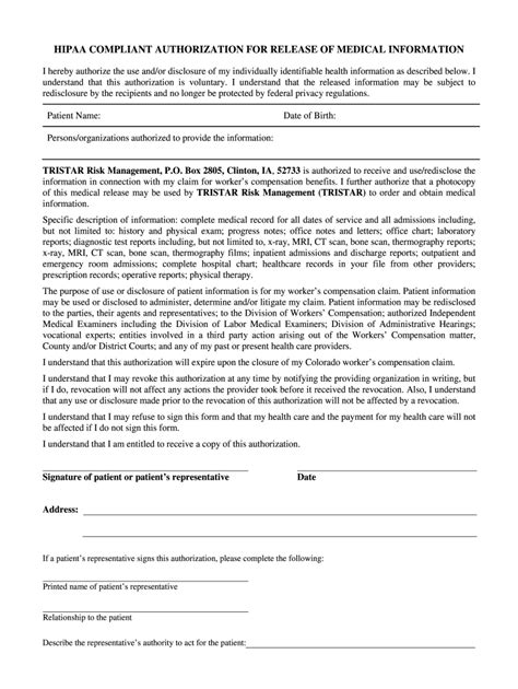 Consent Form Hipaa Printable Fill Online Printable Fillable Blank