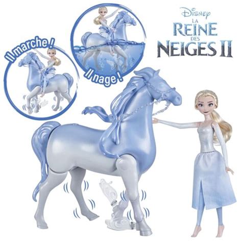 Poupée Elsa 30 cm et son cheval Nokk interactif 23cm LA REINE DES