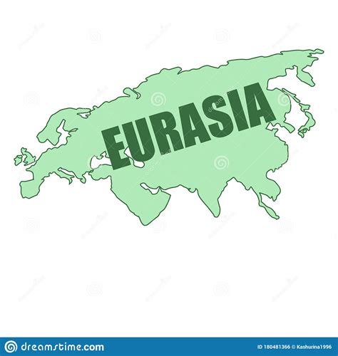 Icono Del Mapa De Eurasia Sobre Un Fondo Blanco Stock De Ilustración