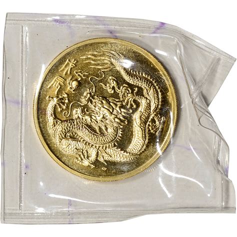 1988 Sm Singapore Gold 1 Oz 100 Singold Lunar Year Of The Dragon Bu Wg 03103 Liberty Coin