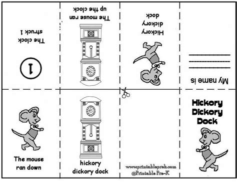 hickory dickory dock nursery rhyme printable nursery rhyme literacy nursery rhyme theme