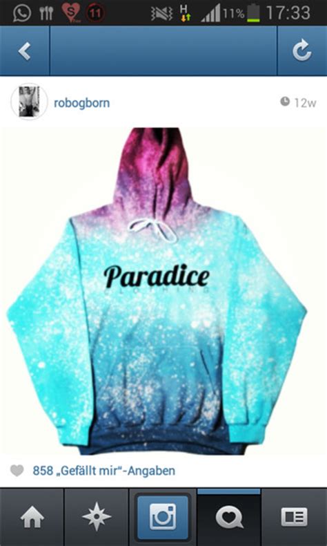 Sweater Galaxy Print Hoodie Paradice Nike Wheretoget