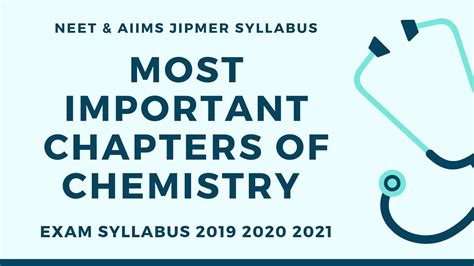 Aspirants need to know the complete process & important exam date or application form of neet 2021. Most Important Chapters in Chemistry for NEET Exam 2019 ...