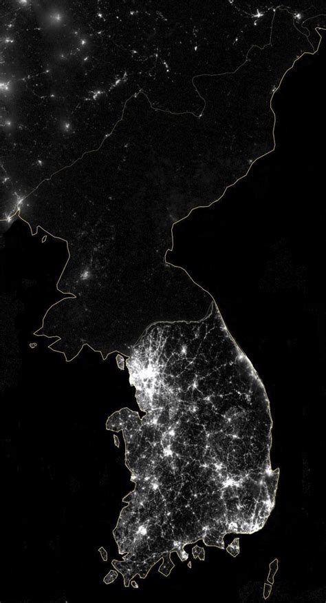 North korea at night stock image image of sphere view 123888677. Large satellite map of Korean Peninsula at night | North ...