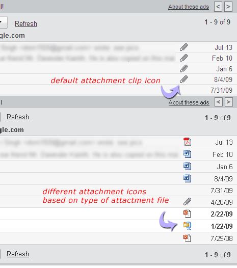 Change Gmail Attachment Icons In Chrome