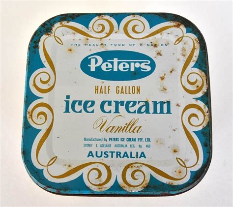Vintage Peters Ice Cream Half Gallon Tin Vanilla